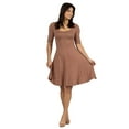 thumbnail image 2 of Womens Scoop Neck Knee Length A-Line Dress, 2 of 10