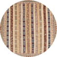 thumbnail image 1 of Ahgly Company Machine Washable Indoor Round Contemporary Dark Gold Brown Area Rugs, 7' Round, 1 of 7
