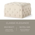 thumbnail image 3 of Maven Lane Henry Traditional Ottoman in Taupe Fabric Upholstery, 3 of 7