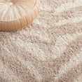 thumbnail image 6 of SAFAVIEH Portofino Henrika Abstract Shag Area Rug, Ivory/Beige, 3' x 3' Square, 6 of 8