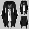 thumbnail image 2 of Gibobby Maxi Vestido De Dama Tops de manga larga de encaje de talla gótica para mujer, túnica, blusa con lentejuelas, camisetas de talla grande（Plateado， XL), 2 of 5