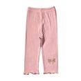 thumbnail image 2 of CYRBOKO Girls Bike Shorts, Dancewear Streth Knee Length Elastic Waist Short Leggings Pink Size 6-7T, 2 of 6