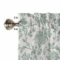 thumbnail image 5 of Turquoise Farmhouse Curtain Valance for Windows/Kitchen/Living Room/Bedroom, Vintage Flower Leaf Botanical Plant Rod Pocket Window Treatment Short Drape Topper Small Tier Cafe Curtains Panel 54X18, 5 of 8