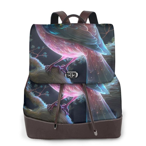 Balery Bird 3 Mochila de Cuero para Mujeres, Gran Capacidad, Bolsa de Viaje Multifuncional, Mochila de Cuero y Bolsa de Hombro para Mujeres