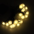 Solar Outdoor String Lights, 4.5m 20LED Rose Flower Fairy Lights Flower ...