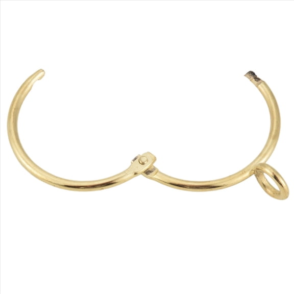 30 Pcs Openable Gold Curtain Rings Open and Close Metal Rustproof Drapery Loops with Eyelet for Hook Pins (1.5 Inch)