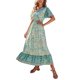 thumbnail image 4 of Vestido Con Dobladillo Suelto, Vestido Largo De Verano Con Lazo En La Cintura Para Uso Diario Para Vacaciones En La Playa ANGGREK Otros, 4 of 8