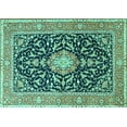 thumbnail image 1 of Ahgly Company Indoor Rectangle Medallion Turquoise Blue Traditional Area Rugs, 3' x 5', 1 of 4