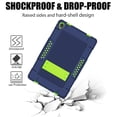 thumbnail image 4 of FIEWESEY for Lenovo Tab P11 Case,Heavy-Duty Drop-Proof Shock-Resistant Rugged Protective case(with Stand) for Lenovo Tab P11/P11 Plus 11 inch Tablet+Screen Protector(Navy/Green+1 Pack), 4 of 6