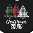 thumbnail image 4 of Inktastic Christmas Squad with Plaid Trees Boys or Girls Baby Bib, 4 of 4