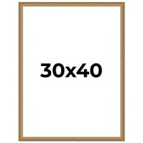 30x40 Frame Gold Solid Wood Picture Frame Width 1.25 Inches | Interior Frame Depth 0.375 Inches |