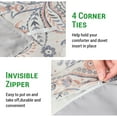 thumbnail image 3 of Gogreen Queen Duvet Cover Floral, Soft & Breathable Microfiber 3 Pieces Queen Bedding Sets, Pattern Queen Comfy Duvet Cover, with Zipper Closure (Paisley, Queen), 3 of 8