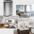 thumbnail image 7 of CL.HPAHKL 50 Liter Motion Sensor Trash Can, 13 Gallon Stainless Steel Kitchen Garbage Can with Lid, Automatic Waste Bin for Home Office, Bathroom, Silver, 7 of 7
