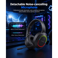 thumbnail image 5 of Wireless Gaming Headset - Surround Sound Gaming Headphones with Noise Canceling Mic - 100-Hour Battery All-Day Play, Over Ear Headphones for Switch, Xbox Series X/S, 5 of 7