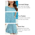 thumbnail image 3 of Chiclily Women's Summer Dresses Casual T Shirt Dresses Daisy Blue Large Short Sleeve Flowy Beach Sundress with Pockets, 3 of 8