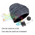 thumbnail image 2 of FNNMNNR Bluetooth Beanie for Men Women  Bluetooth Hat Winter Beanie with Headphones  Knit Beanie Cap with Headset Microphone, 2 of 7