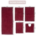 thumbnail image 7 of Home Weavers Modesto Bath Rug 100% Cotton Non-Slip Bathroom Rug Set Machine Washable Bathroom Rug, Bath Rug, U Shaped Contour, Runner, Bathroom Rug, Red Color 5 Piece Bath Rug set, 7 of 7