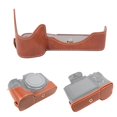thumbnail image 2 of POCREATION Camera Bottom Cover,Camera Half Case, High Quality PU Leather Camera Half Case Grip Bag Protective Bottom Cover For A9/A7RIII/A7III, 2 of 8
