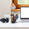 thumbnail image 4 of COFEST Graffiti Metal Dragon Table Decor, Colorful Stained Metal Animal Figurine, Desktop Art Decor for Home, Acrylic Profiles Dragon Ornament multicolor, 4 of 6