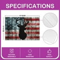 thumbnail image 4 of American Flag Placemats for Dining Table Set of 4 Deer Washable Fabric Table Mats Placemat Antlers Table Mats Farmhouse Deer Hunting Red Blue PlacematsQuilt Cover 18"x12", 4 of 4