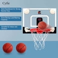 thumbnail image 6 of Cyfie Mini Basketball Hoop with Electronic Score Board and Sounds, Suction Cups Door Basketball Hoop, Indoor Basketball Game Toy with 3 Balls for Teens Adults Basketball Goal Home Office, 6 of 9