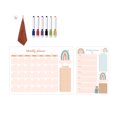 thumbnail image 1 of LCXmlly Magnetic Calendar Magnetic Calendar Kit Scratch proof Dry Erase Fridge Weekly Planner, 1 of 9