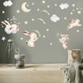 thumbnail image 2 of cute bunny rabbit animal removable wallpaper, 2 of 5