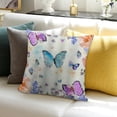 thumbnail image 3 of PRATYUS Square Cushion Cover Butterflies Flowers Pillow Case 18x18 24x24in, 3 of 5