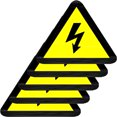 Eease Warning Electric Shock Labels Stickers for Electrical Safety ...