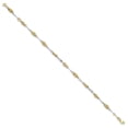 thumbnail image 2 of Leslie's 14K Two-tone Polished Fancy Link Anklet (Weight: 2.97 Grams, Length: 10 Inches), 2 of 3