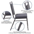 thumbnail image 5 of Flash Furniture HERCULES Series Square Back Stacking Banquet Chair in Dark Gray Fabric with Silvervein Frame, 5 of 5
