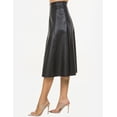 thumbnail image 3 of Falda midi vinipiel color Negro AMAD Casual para mujer talla L, 3 of 5