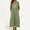 *Green, variant on ClodeEU Women's V Neck 3/4 Sleeve Linen Blend Maxi Dress,Casual Loose Sundress with Pockets Green,Women's Plus L