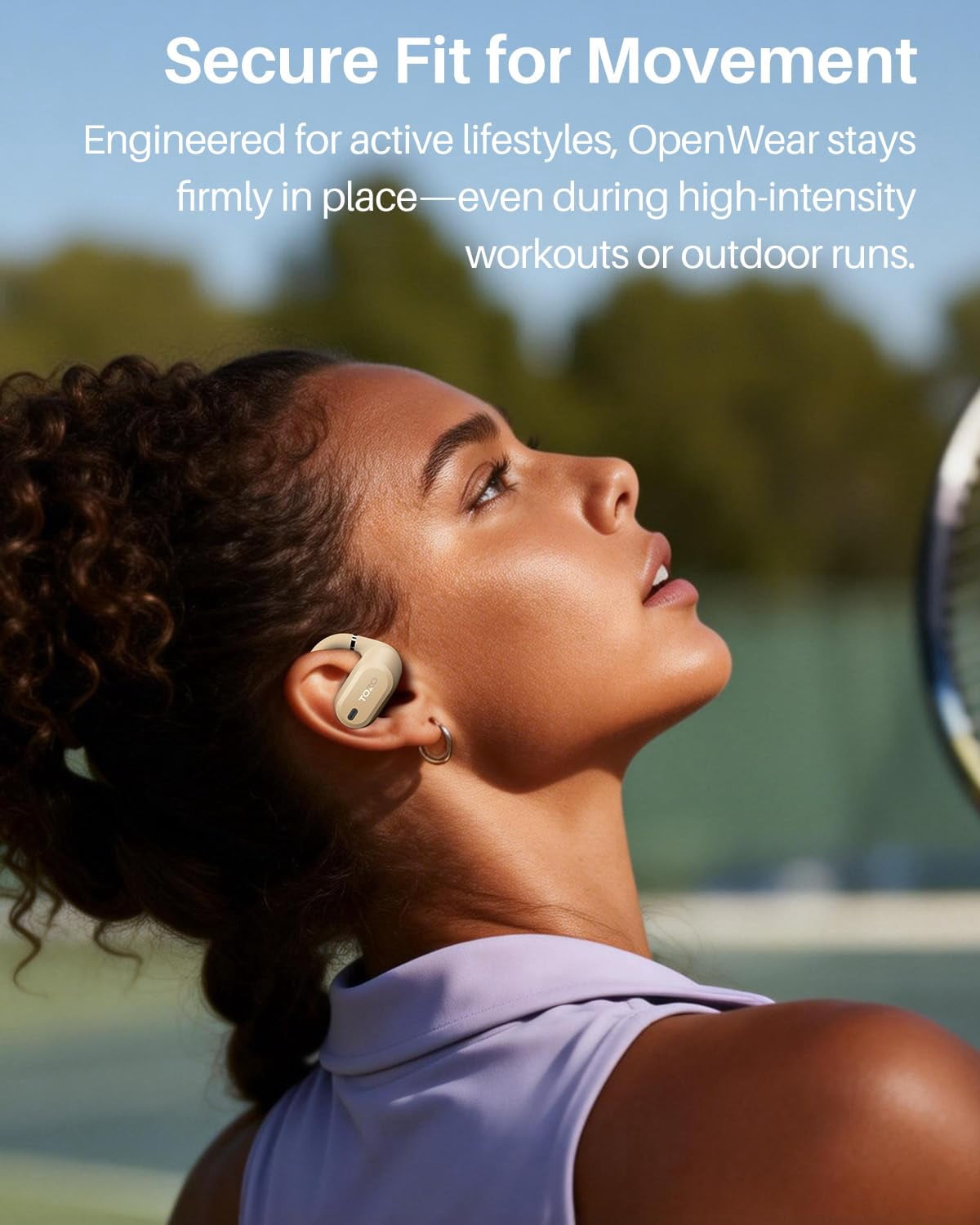 TOZO AI Translation Open Ear Bone Conduction Headphones, 145+ Languages, 60H, Stereo Bass with APP-5EQ, Touch Control, IPX6 Waterproof Lightweight Sports Headphones for Workout Gym, Office