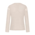 thumbnail image 3 of Timegard Womens Tops Drop Shoulder Lace Long Sleeve Shirts Fall Casual Tunic Tops Blouse Solid Color, 3 of 3