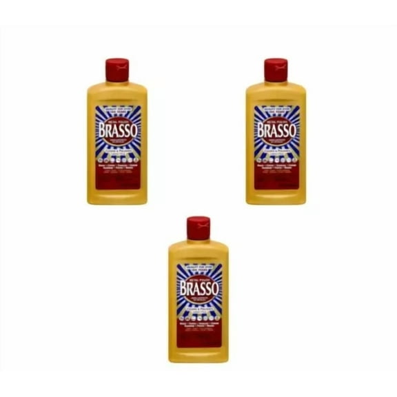(3-Pack) Brasso Metal Polish And Shine Cleaner Brass Stainless Steel 8 Oz.