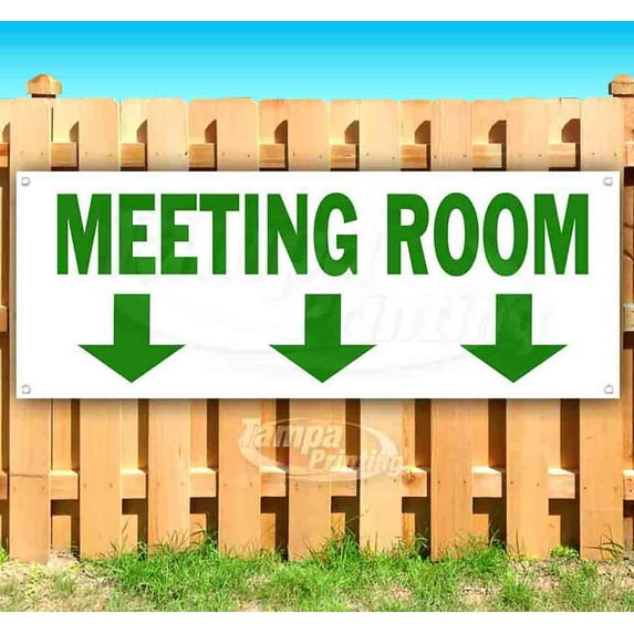 Meeting Room 13 oz Vinyl Banner With Metal Grommets