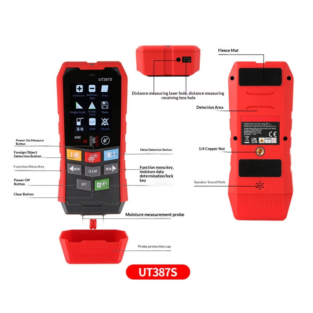 Wall Scanners with LCD Screen High Accuracy Detection & Multiple Type Metal Detectors for Wood Electric Live Wire