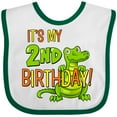 thumbnail image 3 of Inktastic It's My 2nd Birthday with Cute Green Alligator Boys or Girls Baby Bib, 3 of 4