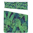 thumbnail image 1 of ABPHQTO Juego de ropa de cama de 3 piezas Funda de edredón de palma exótica tropical con 2 fundas de almohada para la decoración de la habitación del hogar, 1 of 4