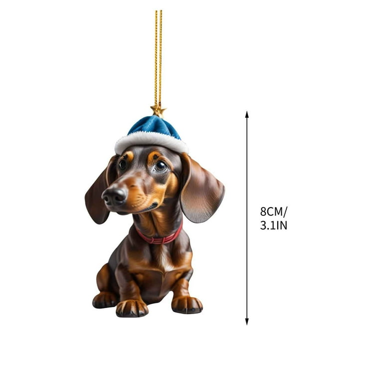 XEOVHV Dachshund Christmas Ornament Funny Dog Christmas Tree Ornament Dog Lovers Gift Idea Xm as Decor Dachshund Ornaments for Christmas Tree Dachshund Christmas Decorations Walmart