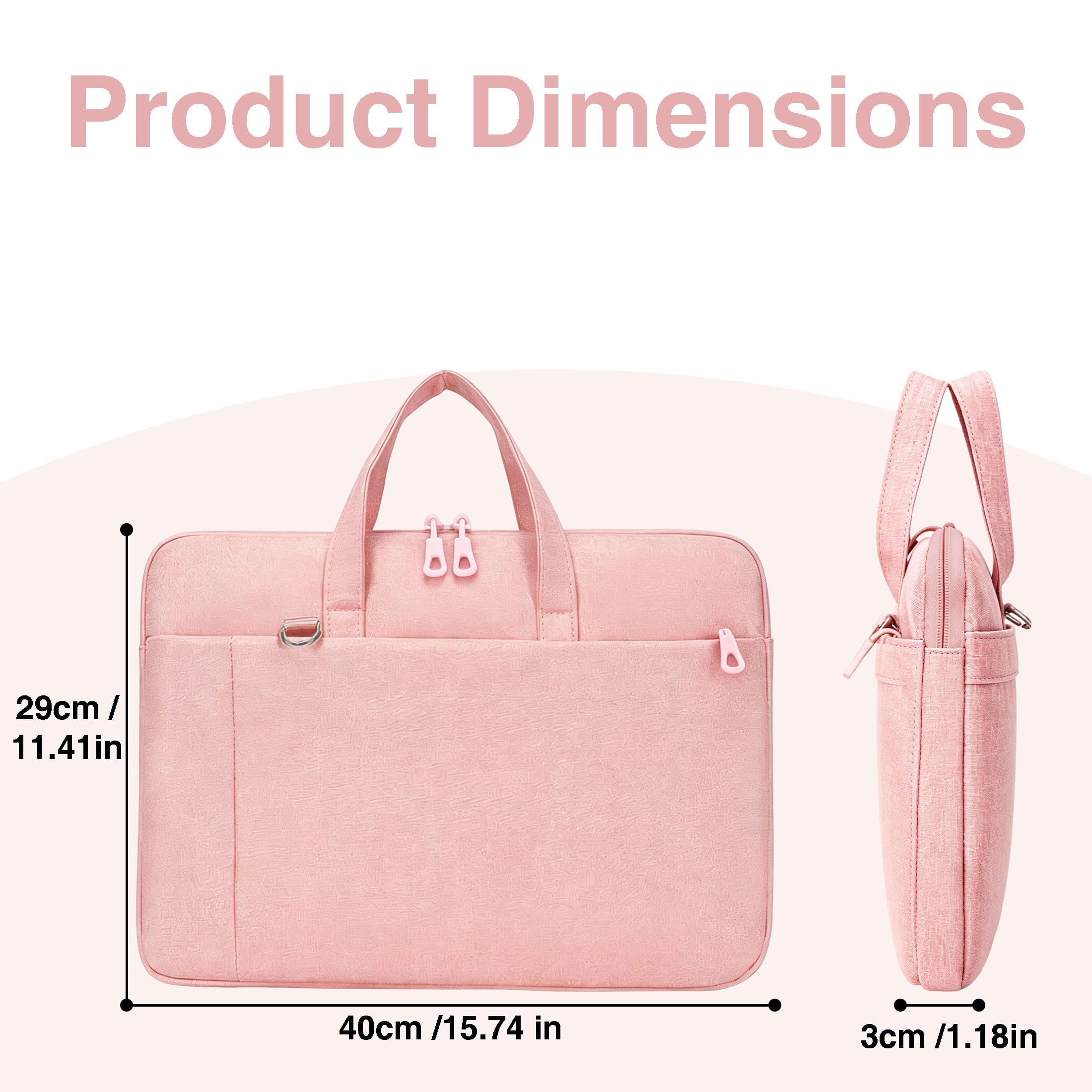 15.6 Inch Laptop Shoulder Bag, Water Resistant Computer Briefcase, Padded Laptop Sleeve, Portable Laptop Carrying Case, Lightweight Travel Laptop Bag for Office, Business & School