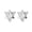 White, variant on MATROOY Earrings imitation Mosan diamond triangle sex apathy wind plated platinum triang-Blue