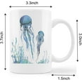 thumbnail image 4 of Watercolor Jellyfish Mug Cup,Sea Life Jellyfish Couple Ceramic Mug-11oz Coffee Milk Tea Mug Cup,Jellyfish Lovers Gifts,Boys Men Students Kids Coworkers Gifts, 4 of 4