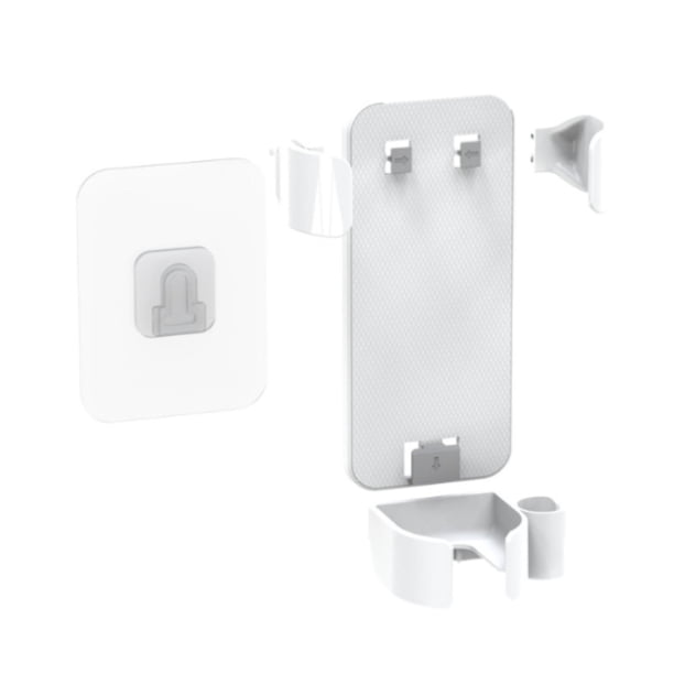 Soporte organizador para rizador de pelo de pared, soporte para peines, sin taladro, para baño en casa. blanco