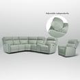 thumbnail image 6 of Genuine Leather Dual-Power Reclining Sectional Sofa Set with Console, 5-Seat L-Shaped Sectional + A Power Recliner with Zero Gravity, USB/Type-C Ports & Modular Design, 6 of 9