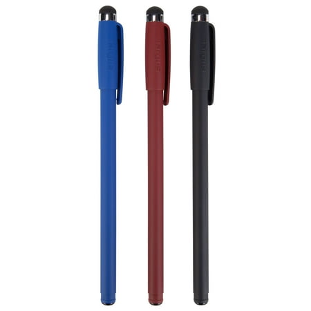 Targus - Styluses & Pen (3-Count) - Red/Blue /Black