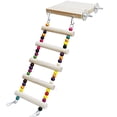 thumbnail image 6 of Cockatiel Parrot Ladder Budgie Toys,Parakeet Cage Accessories,Wooden Ladder With Colorful Beads Steps Climbing Bridge Bird Cage Bird Playground Conure Toys For Conure Parakeet,Bird Buddy Accessories, 6 of 10