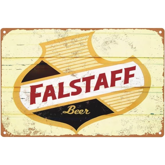 Vintage Look Metal Sign 8 x 12 - Falstaff Beer Tin Sign Vintage Wall Decor for Cafe Bar Pub Home Garage Coffee Decor