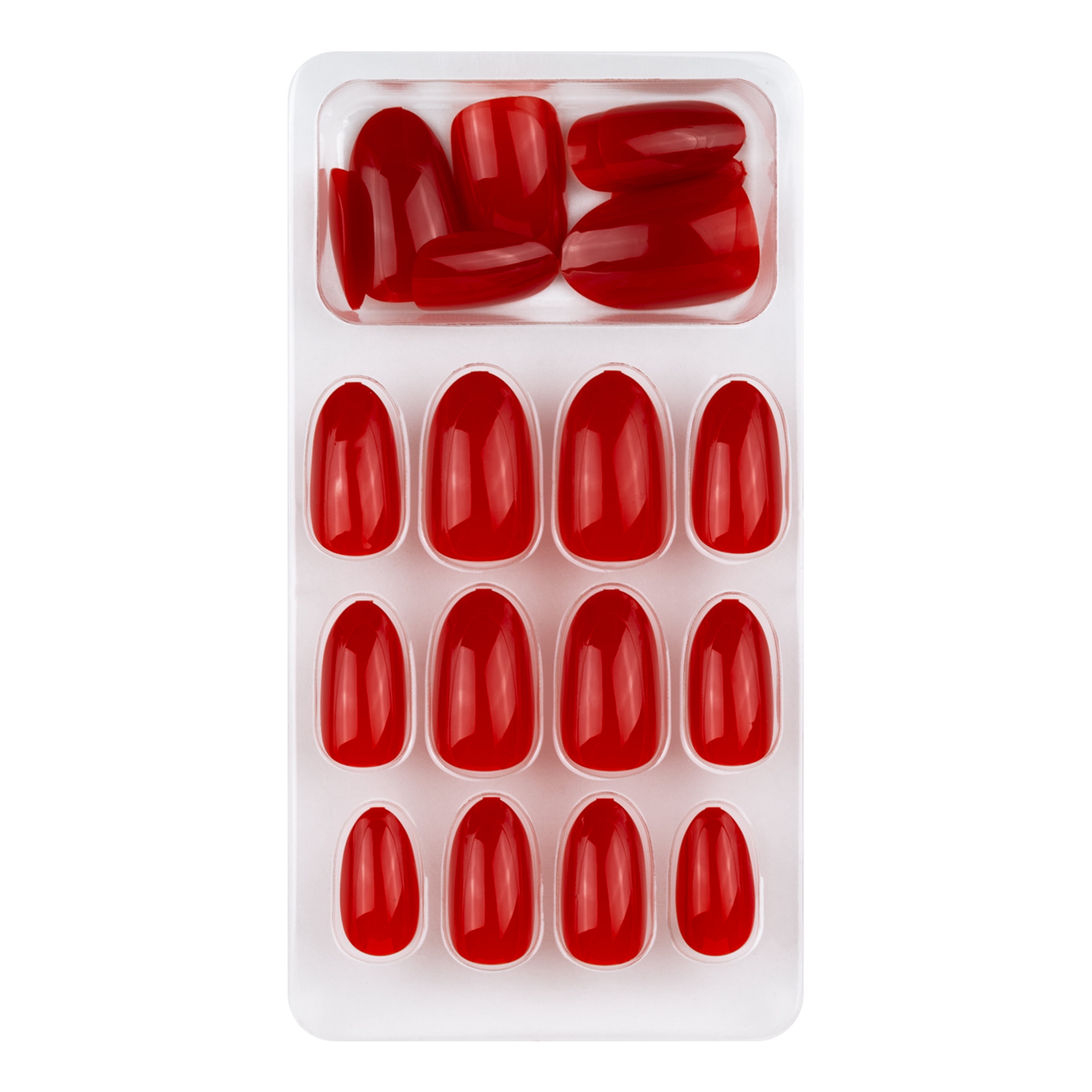 (3 pack) L.A. COLORS Let's Shine Nail Trend, Nail Tips, Candy Apple, 24 Pieces